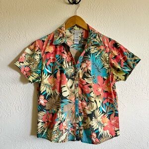 Honolulu Girls Trip Hawaiian Tiki Shirt Vintage Size Small 100% Cotton